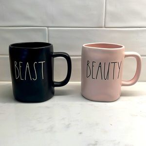 Rae Dunn “Beauty & Beast” Coffee Cup Set
